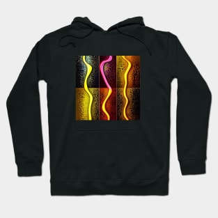 Metallic Matrix Abstract Design Hoodie